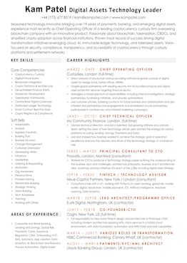 Digital Assets Resume