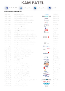 Detailed Resume